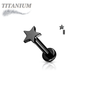 Titanium Internally Threaded Star Top Labret