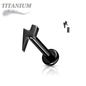 Titanium Internally Threaded Lightening Bolt Labret