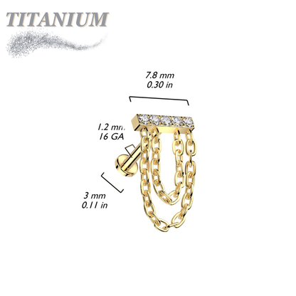 Titanium Internally Theaded Hidden Helix CNC Bar with Double Chain