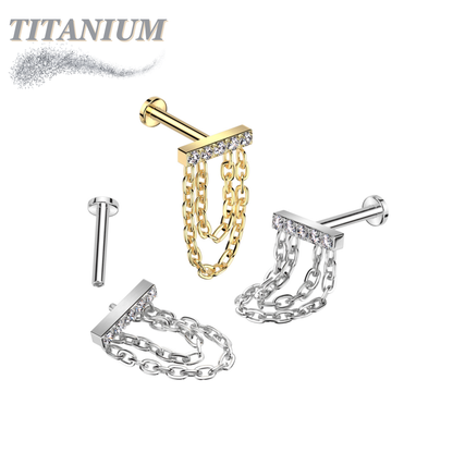 Titanium Internally Theaded Hidden Helix CNC Bar with Double Chain