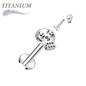 Titanium Internally Threaded Skull Labret