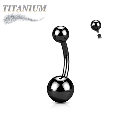 Titanium Solid Coloured Internally Threaded Belly Bananas