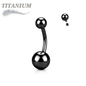 Titanium Solid Coloured Internally Threaded Belly Bananas