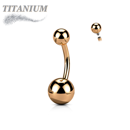 Titanium Solid Coloured Internally Threaded Belly Bananas