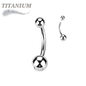 Titanium Internally Threaded Basic Silver Belly Bananas