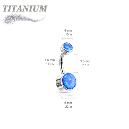 Titanium  Internally Threaded Premium Bezel Set Belly Bananas