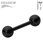 Titanium Internally Threaded Straight Barbells - Coloured
