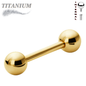 Titanium Internally Threaded Straight Barbells - Coloured