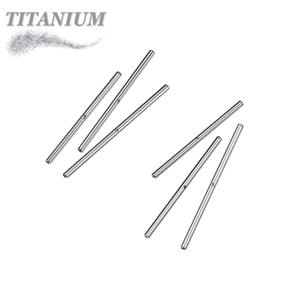Titanium Internally Threaded Industrial Barbell with Middle Hole (Post Only)