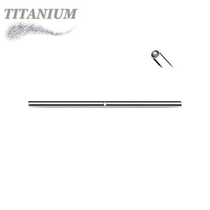 Titanium Internally Threaded Industrial Barbell with Middle Hole (Post Only)