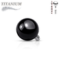 Titanium Internally Threaded Solid Ball - Singles (Top Only)