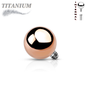 Titanium Internally Threaded Solid Ball - Singles (Top Only)