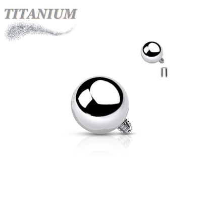 Titanium Internally Threaded Solid Balls (Top Only) - 10 Pack