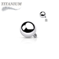 Titanium Internally Threaded Solid Balls (Top Only) - 10 Pack