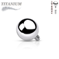 Titanium Internally Threaded Solid Ball - Singles (Top Only)