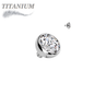 Titanium Internally Threaded CZ Bezel Set (Top Only)