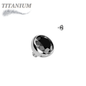 Titanium Internally Threaded CZ Bezel Set (Top Only)