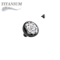 Titanium Internally Threaded CZ Bezel Set (Top Only)