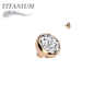 Titanium Internally Threaded CZ Bezel Set (Top Only)