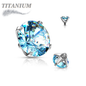 Titanium Internally Threaded Prong Gem (Top Only)