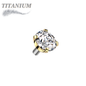 Titanium Internally Threaded Prong Gem (Top Only)