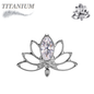 Titanium Internally Threaded Lotus Marquise Flower (Top Only)