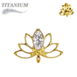 Titanium Internally Threaded Lotus Marquise Flower (Top Only)