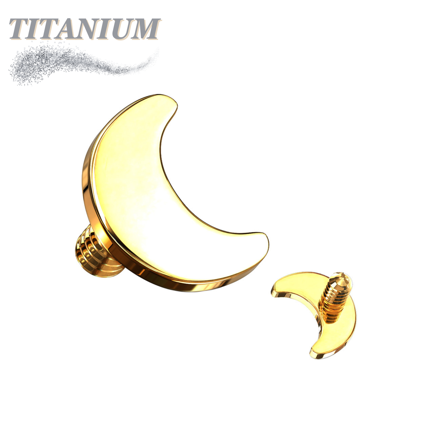 Titanium Internally Threaded Moon Flat (Top Only)