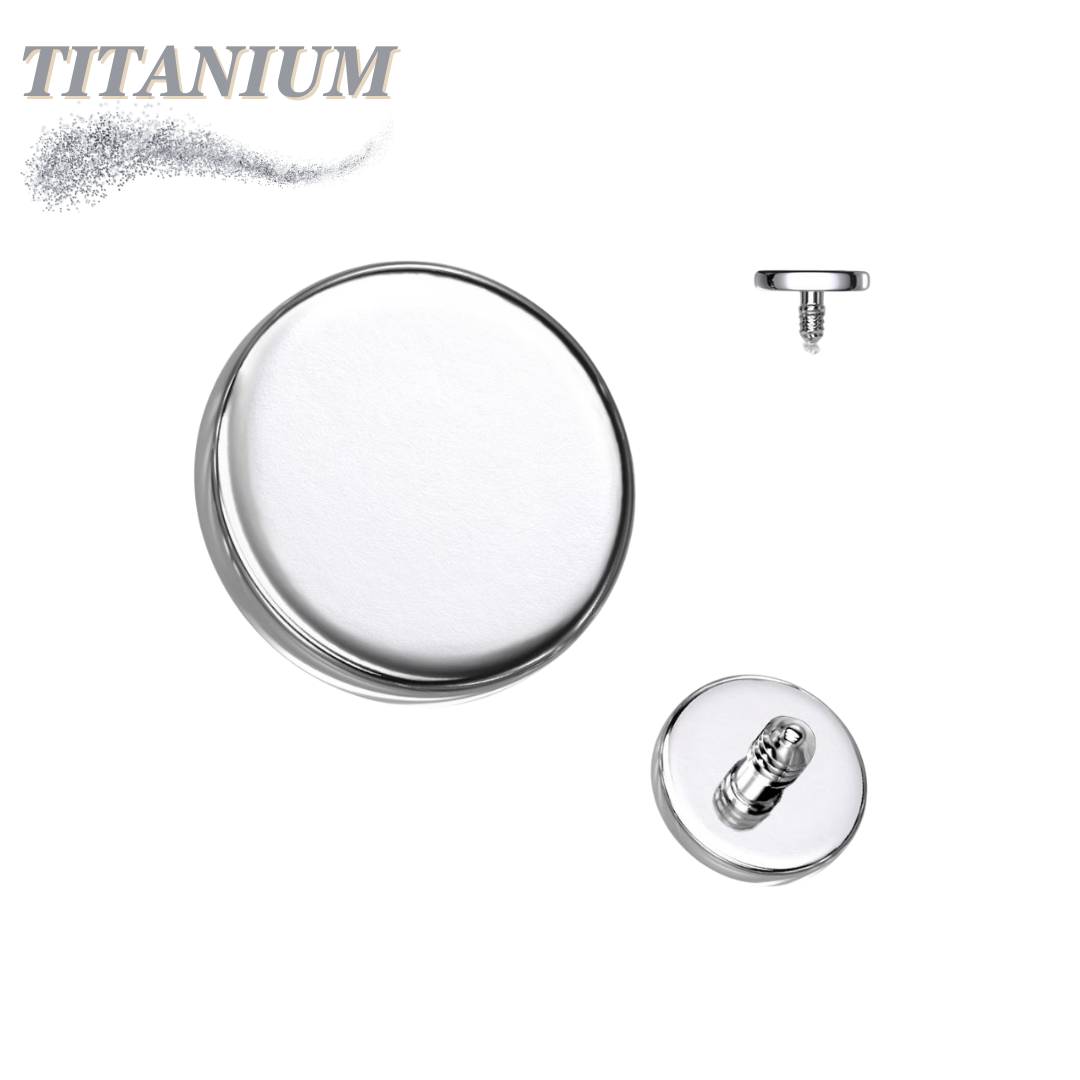 Titanium Internally Threaded Flat Circle Disc (Top Only)