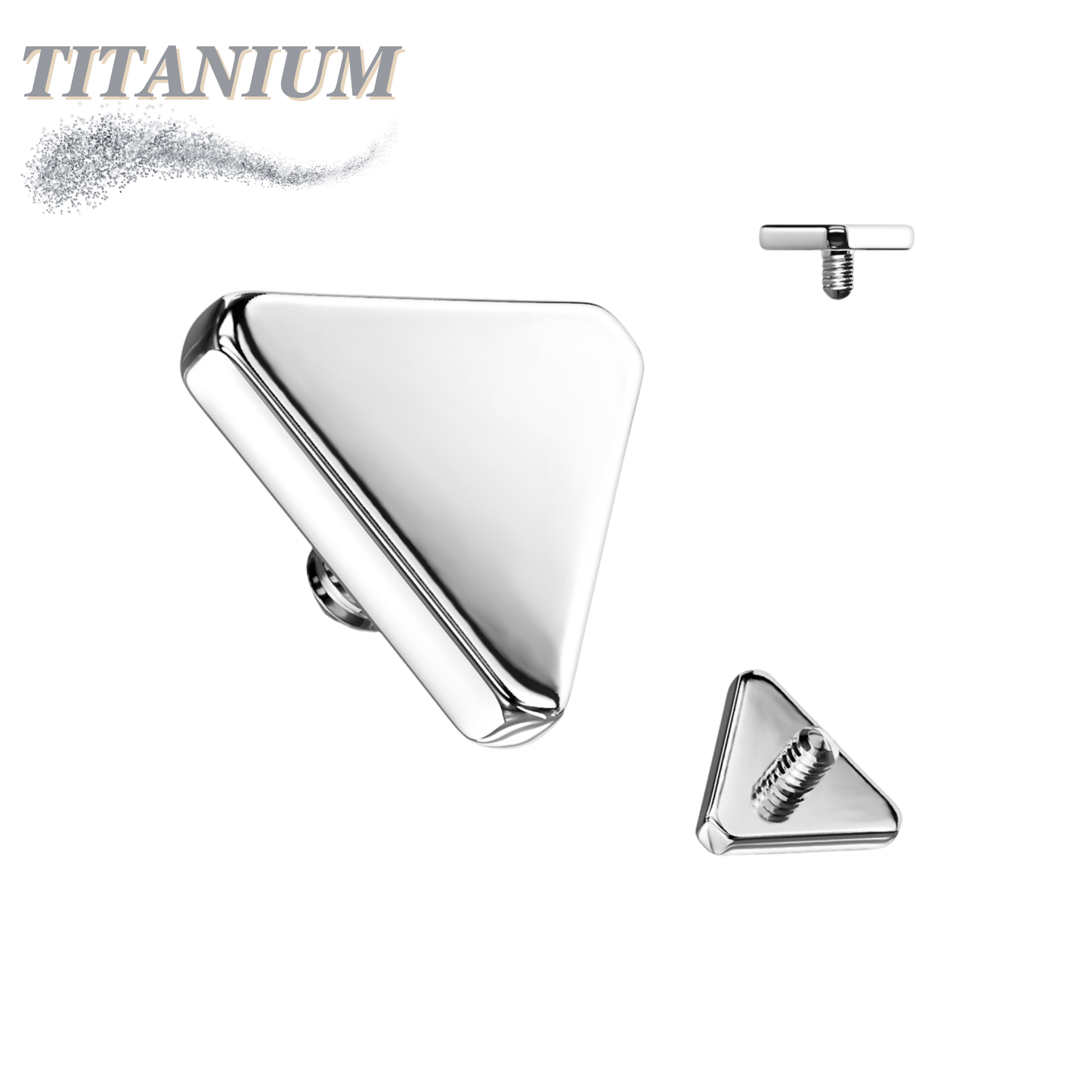 Titanium Internally Threaded Triangle Flat (Top Only)