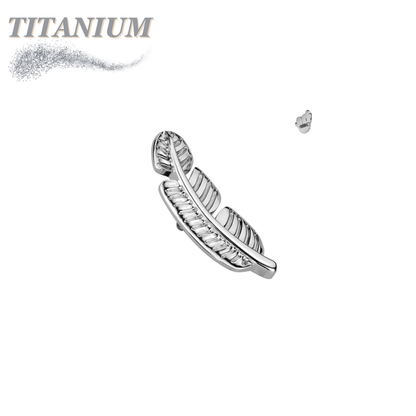Titanium Internally Threaded Leaf/Feather (Top Only)