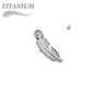 Titanium Internally Threaded Leaf/Feather (Top Only)