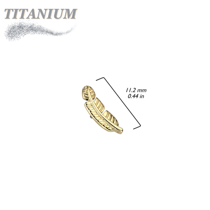 Titanium Internally Threaded Leaf/Feather (Top Only)