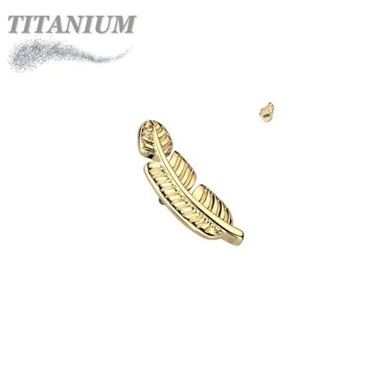 Titanium Internally Threaded Leaf/Feather (Top Only)