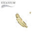 Titanium Internally Threaded Leaf/Feather (Top Only)