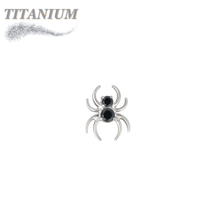 Titanium Internal Thread CZ Spider (Top Only)