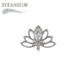 Titanium Threadless Lotus Marquise Flower (Top Only)