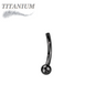 Titanium Threadless Curved Barbell with One Fixed Ball (Post Only)