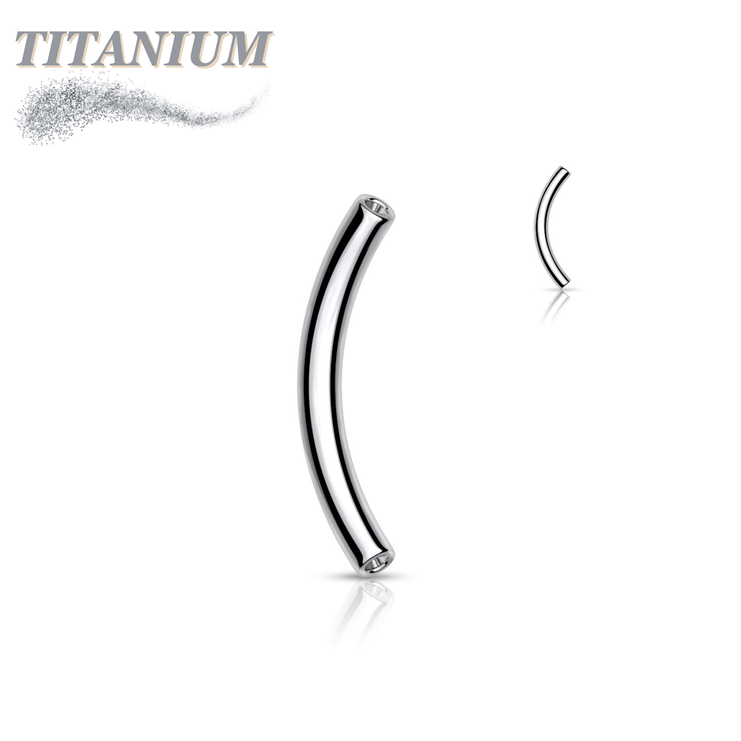 Titanium Threadless Curved Barbell (Post Only)