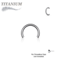 Titanium Threadless Horseshoe (Post Only)