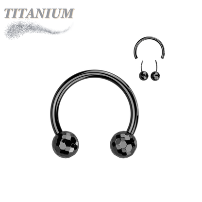 Titanium Threadless Horseshoe with Disco / Golf Balls
