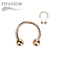 Titanium Threadless Horseshoe with Disco / Golf Balls