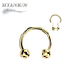 Titanium Threadless Horseshoe with Disco / Golf Balls