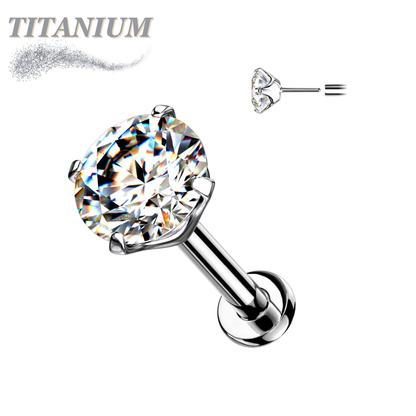Pre-Sterilized Titanium 18G Threadless Labret 26pc Bundle for Nostril & Lobes