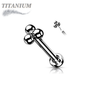Titanium Threadless Triangular 3 Ball Cluster Labret Combo - 2.5mm Base