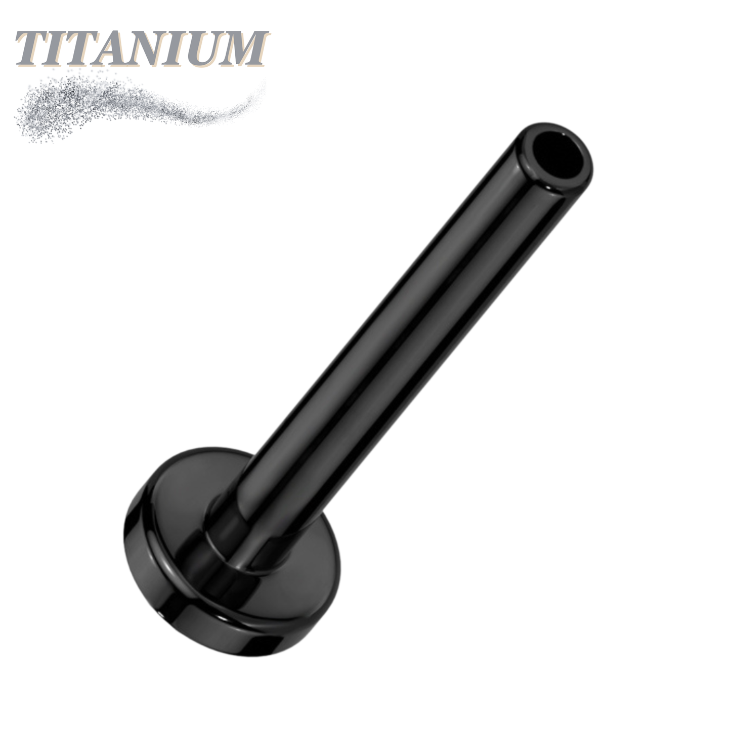 Titanium Threadless Flat Back Labret (Post Only)  2.5mm Base