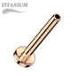 Titanium Threadless Flat Back Labret (Post Only) 4mm Base