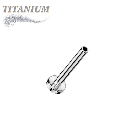 Threadless Titanium Flat Back Labret Post Only - 3mm Base