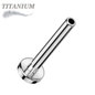 Titanium Threadless Flat Back Labret (Post Only) 4mm Base