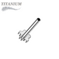 Titanium Threadless Flower Flat Back Labret (Post Only)